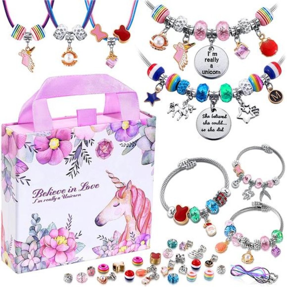 Charm Bracelet Making Kit, A Unicorn Girls Toy That Inspires Creativity